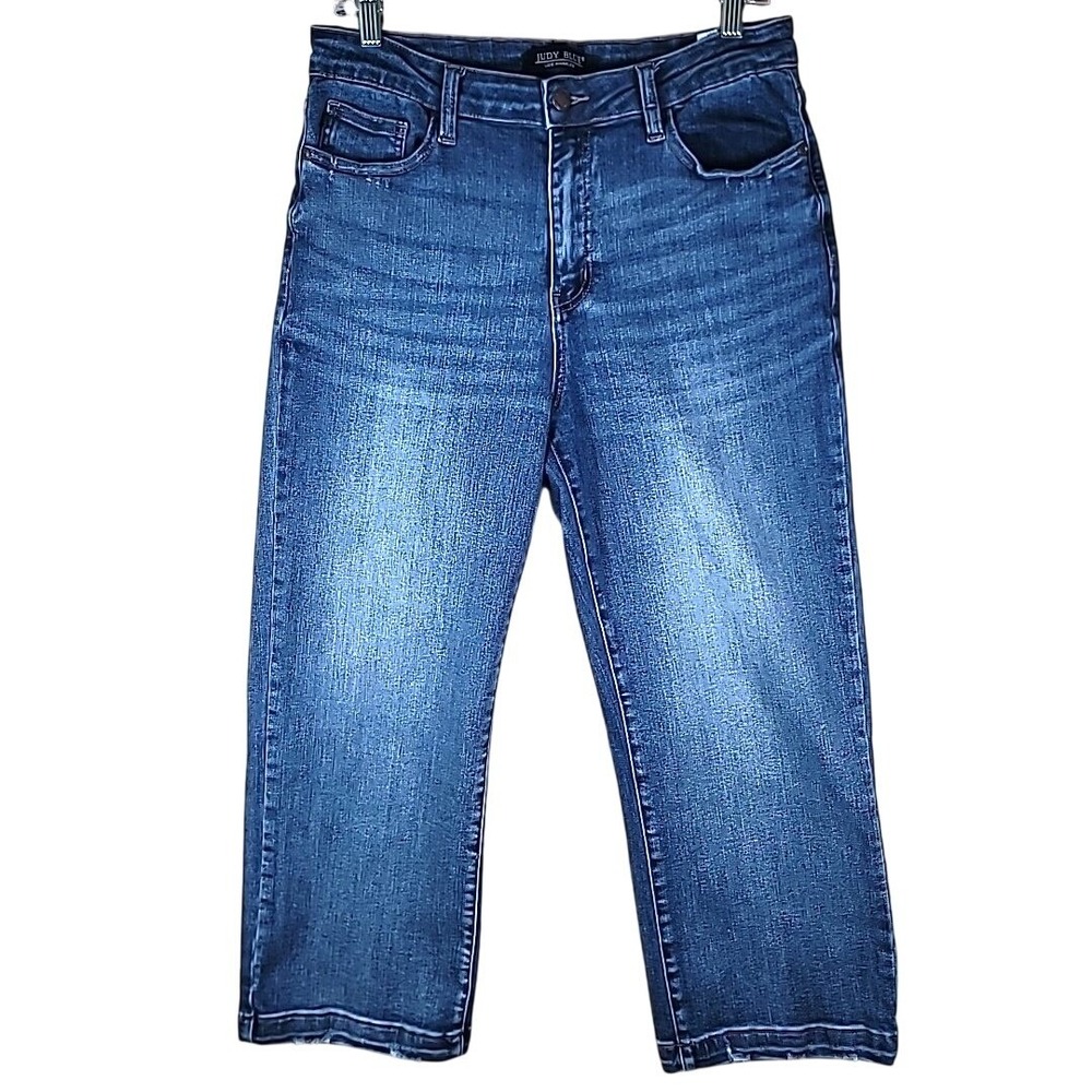 Judy Blue Jeans Womens 11/30 (30x24) Denim Cropped Wide Leg JB88592 MD-CO